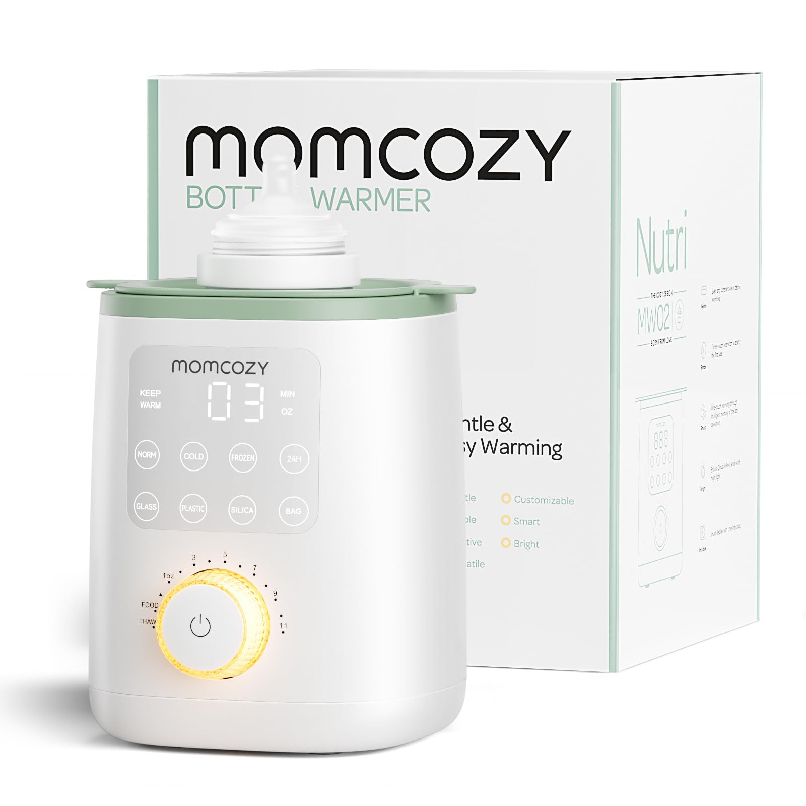 Momcozy Baby Bottle Warmer for Breast Milk, Fullest Nutrients Preserved | Fast &