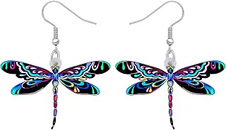 Acrylic Dragonfly Floral Insect Earrings Jewelry Gifts for Women Hypoallergenic Summer Charms