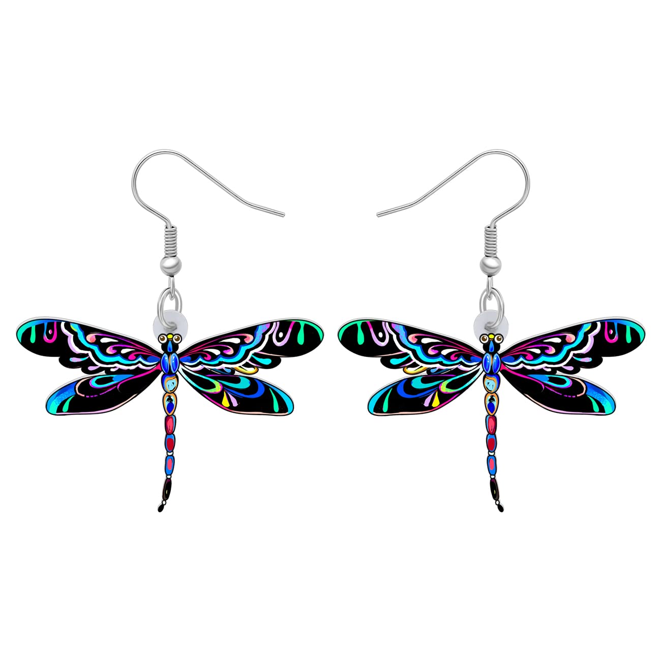 Acrylic Dragonfly Floral Insect Earrings Jewelry Gifts for Women Hypoallergenic 