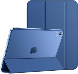 JETech Case for iPad (A16) 11th/10th Gen, Navy Blue | Cover for 2025/2022 Model, Translucent Back, Tri-Fold Stand, Auto Wake/Sleep, Lightweight Shockproof Protection