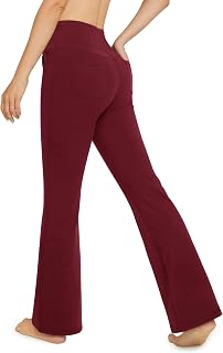 G4Free Women's Trousers with Pockets High Waist Bootcut Jeans Elastic Style Sports Trousers Casual Workout Dress Small/Normal/High