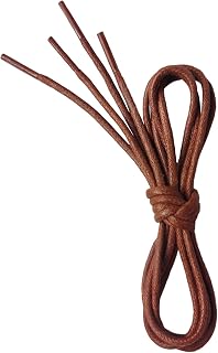 VSUDO Round Waxed Dress Shoe Laces, ø2.5mm Oxford Laces for Brogue and Derby, Business Shoe Laces for Women or Men