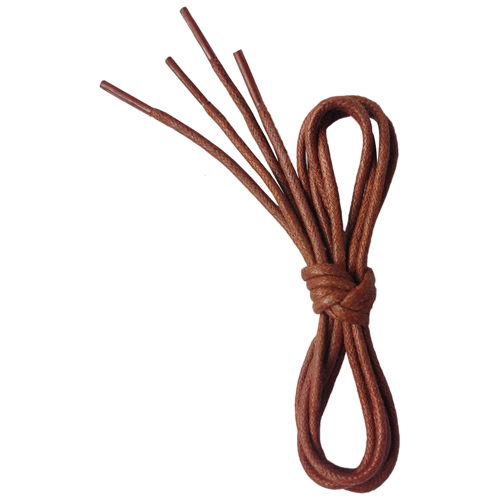 VSUDO Round Waxed Dress Shoe Laces, ø2.5mm Oxford Laces for Brogue and Derby, Bu