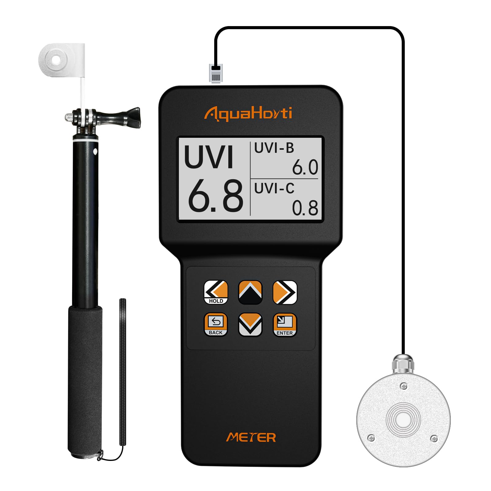 AH-UVCBA Light Meter,Test the UV Index of UVB | UVC,Irradiance Intensity of UVC 