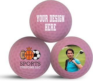 HAMMET Custom Golf Balls Personalized Golf Ball for Men & Women in 5 Colors