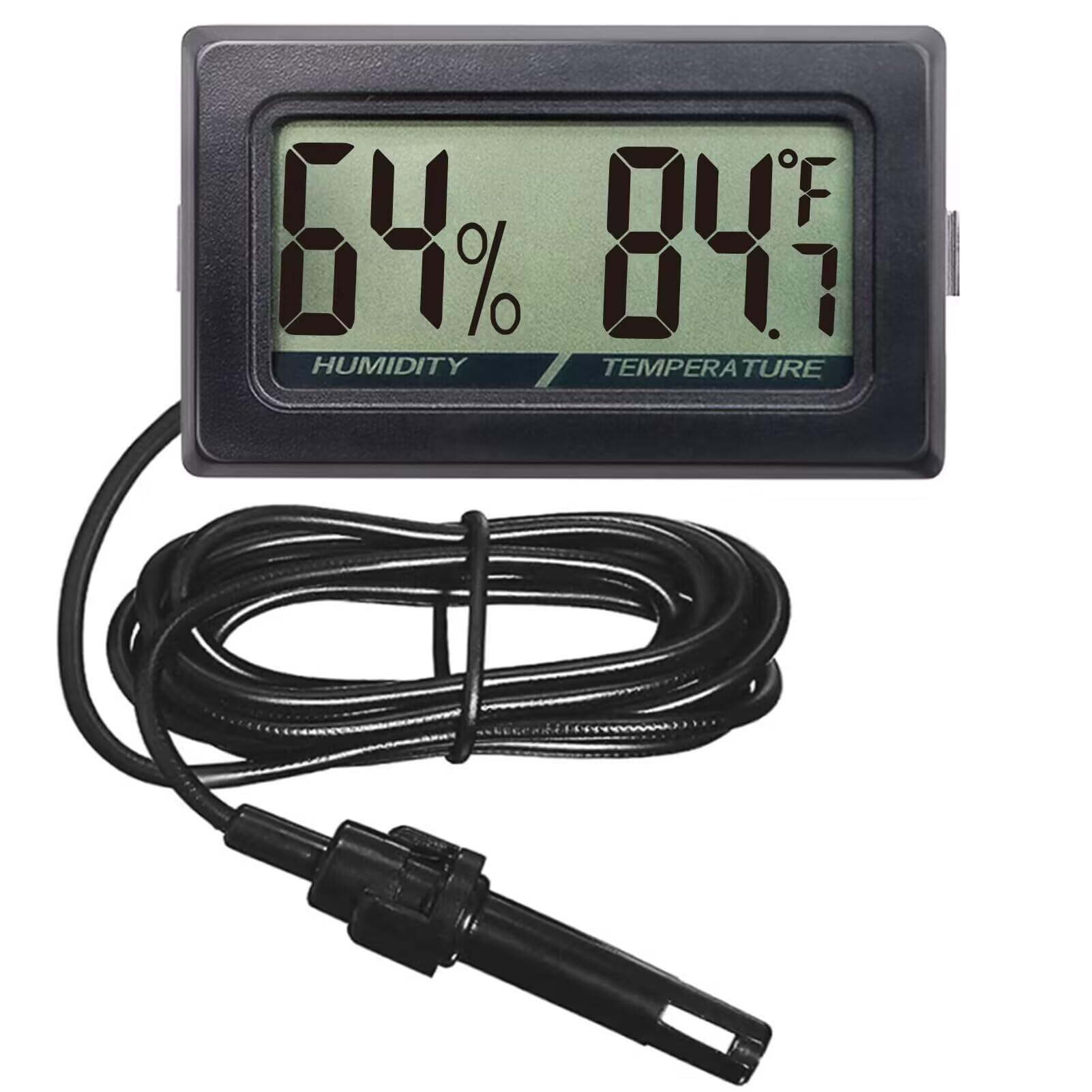 Mini Reptile Terrarium Thermometer Hygrometer with Probe Reptile Thermometer and