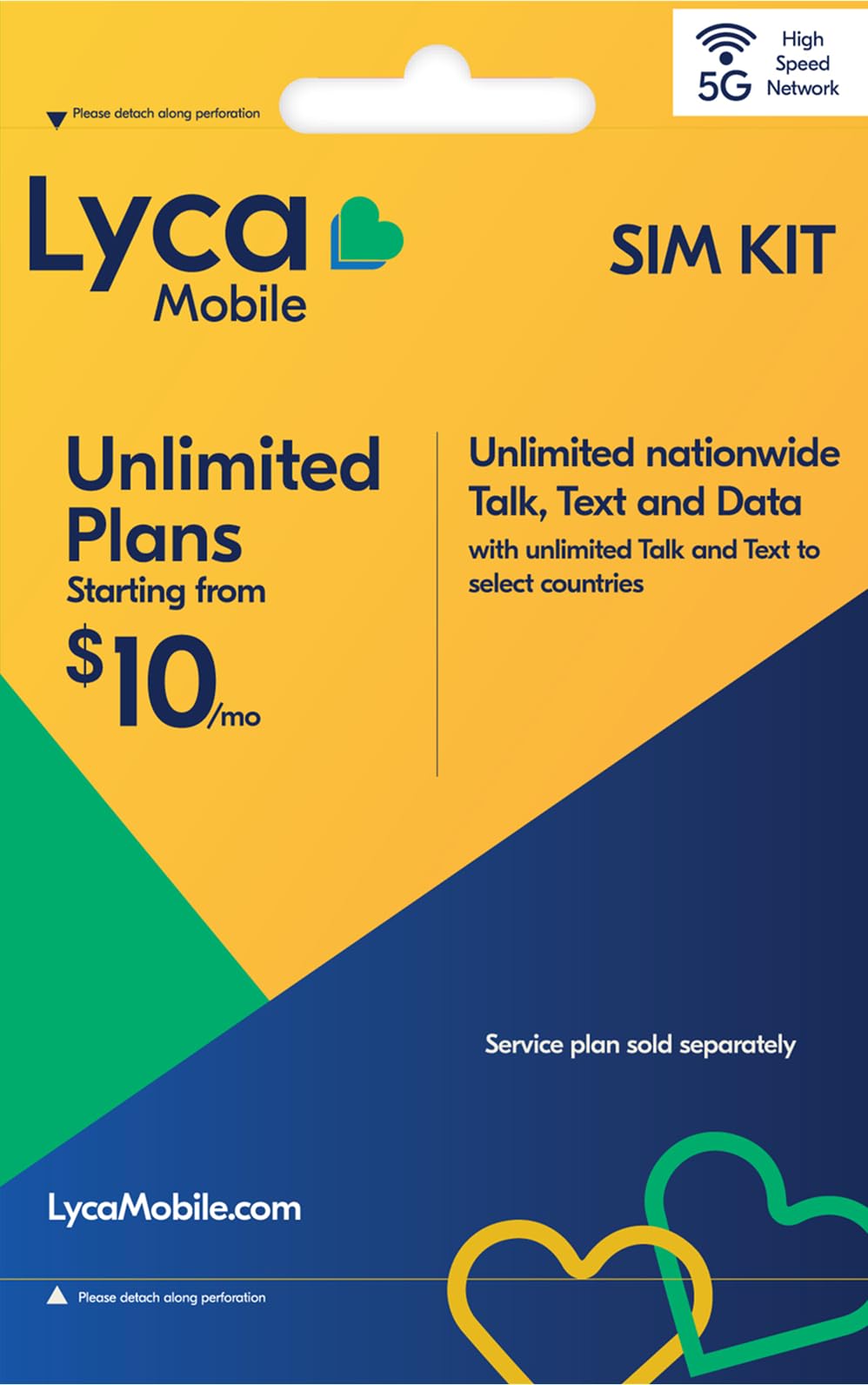 Lyca Mobile USA 5G/4G Prepaid SIM Card Kit | Unlimited Nationwide Talk, Text & D
