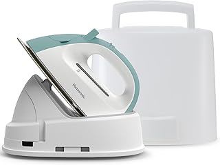 Panasonic NIQL300G Cordless Steam & Dry Iron with Ceramic Soleplate, Green | NI-QL300G, Cordless Compact Steam Iron with Charging Station, Lightweight, Dry & Steam Settings, Non-Stick Sole Plate