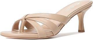 Mostrin Women's Strappy Heels Flip Flops Open Toe Sandals Fashion Slip On Sandals for Party Wedding Holiday