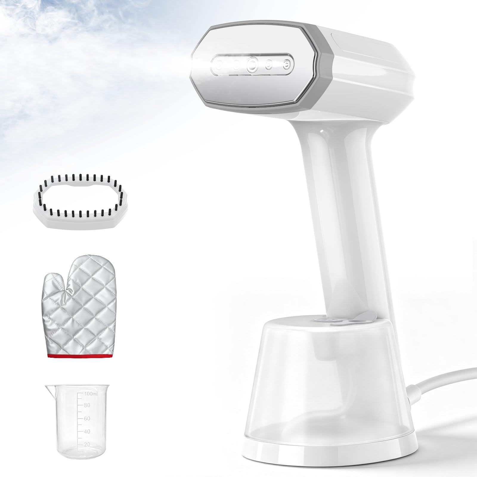 ELORTI Steamer Clothes, 1500W Fast Heating Handheld Portable Travel Steamer | 30
