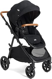Joie Ginger 4-in-1 Convertible Pramette Stroller, All-Terrain Wheels | Height Adjustable Seat, All-Wheel Suspension, Extra Storage. For Newborns and Toddlers