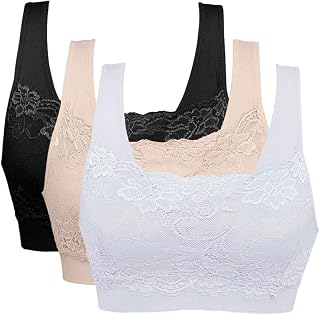 Litthing Women's Lace Bra without Underwire for Sports