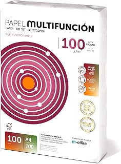 m-office A4 100 g 100 Sheets, Multipurpose Paper Printer, Sheets for Laser and Inkjet Printers, Copier, Fax, Office Use, School Supplies, Pack of Films. m-office (100 Sheets, 100 g)