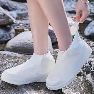 2 Pairs Latex Rain Boots Outdoor Portable Waterproof Anti-Slip Wear-Resistant