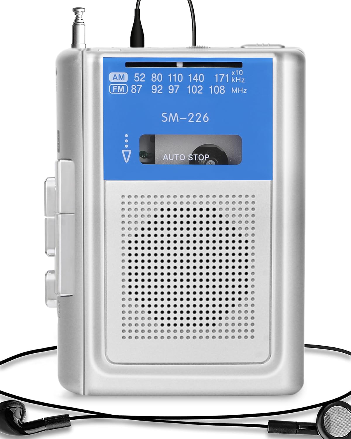 SEMIER Portable Cassette Player Recorder, Small AM FM Vintage Tape Cassette Play