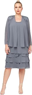 S.L. Fashions Chiffon for Women's Jacket Dress