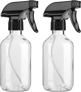 2‑Pack Spray Bottles, 10 oz /300ml Leakproof PET Plastic Refillable Bottles | Mist‑Stream setting, Adjustable Nozzle, BPA‑free, Empty Sprayer, Plant care, Pet training, Kitchen cleaning compatible