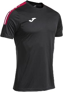 Joma Men's Short Sleeve Sports T-Shirt XS to 4XL Elastic Breathable for Running, Fitness and Training, Olympiada