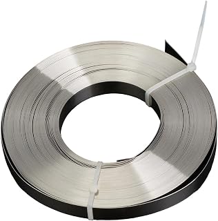 300 ft 304 Stainless Steel Strapping Coil Band, 3/4 in x 0.02 in (Thick), Cut-Resistance Anti-Corrosive, Heavy Duty Strapping, Smooth and Flexible
