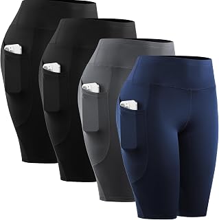 CADMUS 4 or 1 Pack Women's Biker Shorts Leggings Spandex Athletic Shorts