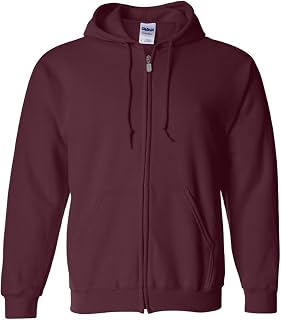 (ギルダン) Gildan ユニセックス ヘビーブレンド フルジップ スウェットパーカー アウター フーディー トップス 男女兼用 (XL) (セーフティーグリーン)