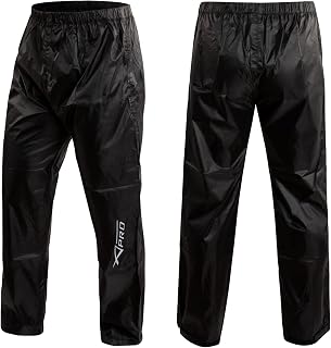 A-PRO Waterproof Windproof Waterproof Motorcycle Lined Rain Trousers Black S