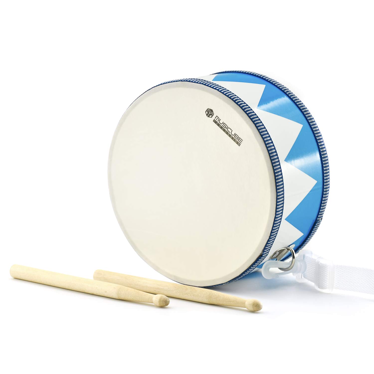MUSICUBE Kids Drum Set 8-Inch Wooden Drum Toys with an Adjustable Strap and 2 Dr
