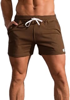 Men's 5" 7" Cotton Shorts Men's Sports Shorts Gym Shorts with Pockets