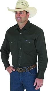 Wrangler Men's Authentic Cowboy Cut Western Work Long Sleeve Shirt