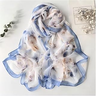 Women's Lightweight Elegant Floral Pattern Scarf Shawls Sun Protection