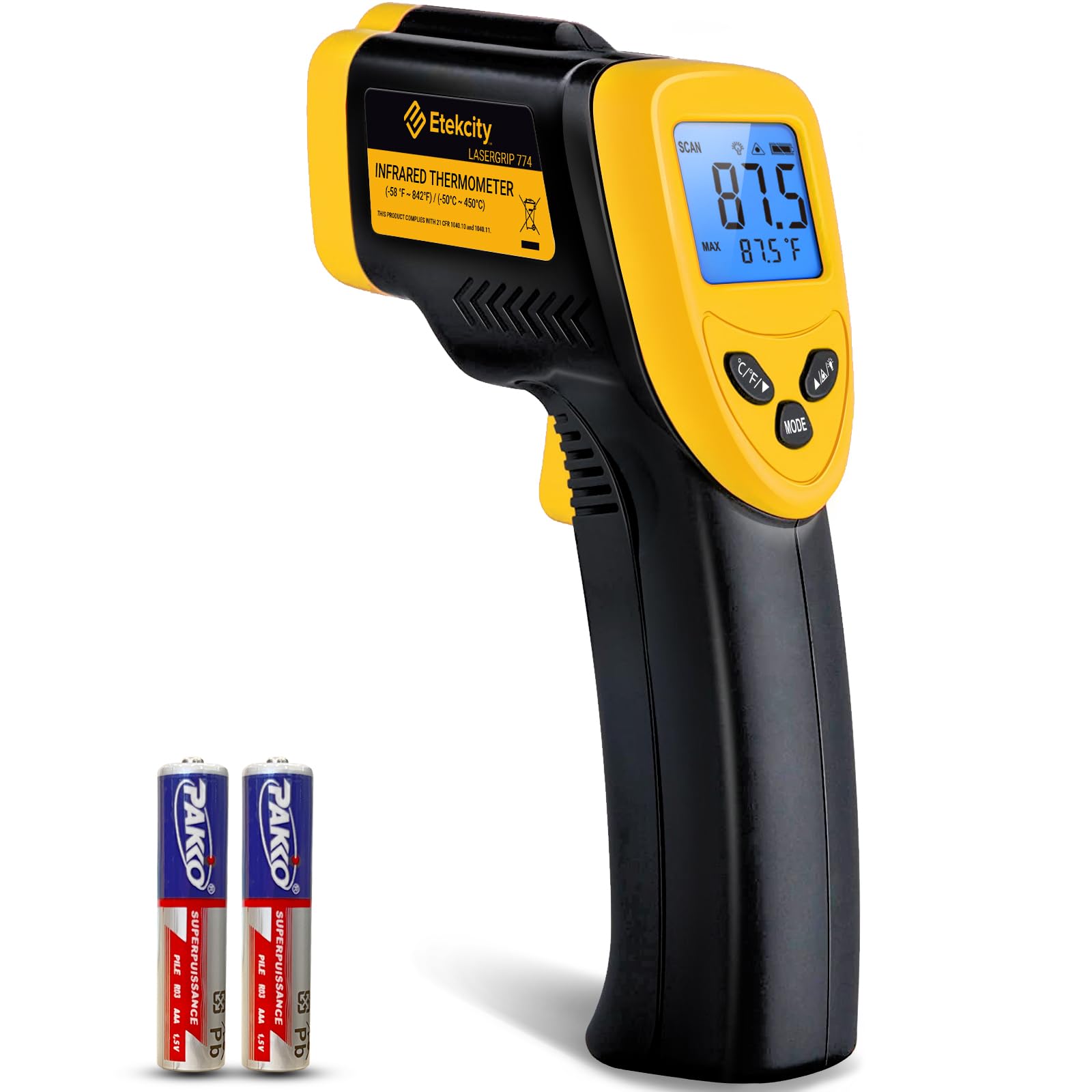Etekcity Infrared Thermometer Laser Temperature Gun 774 | Cooking, Pizza Oven, G