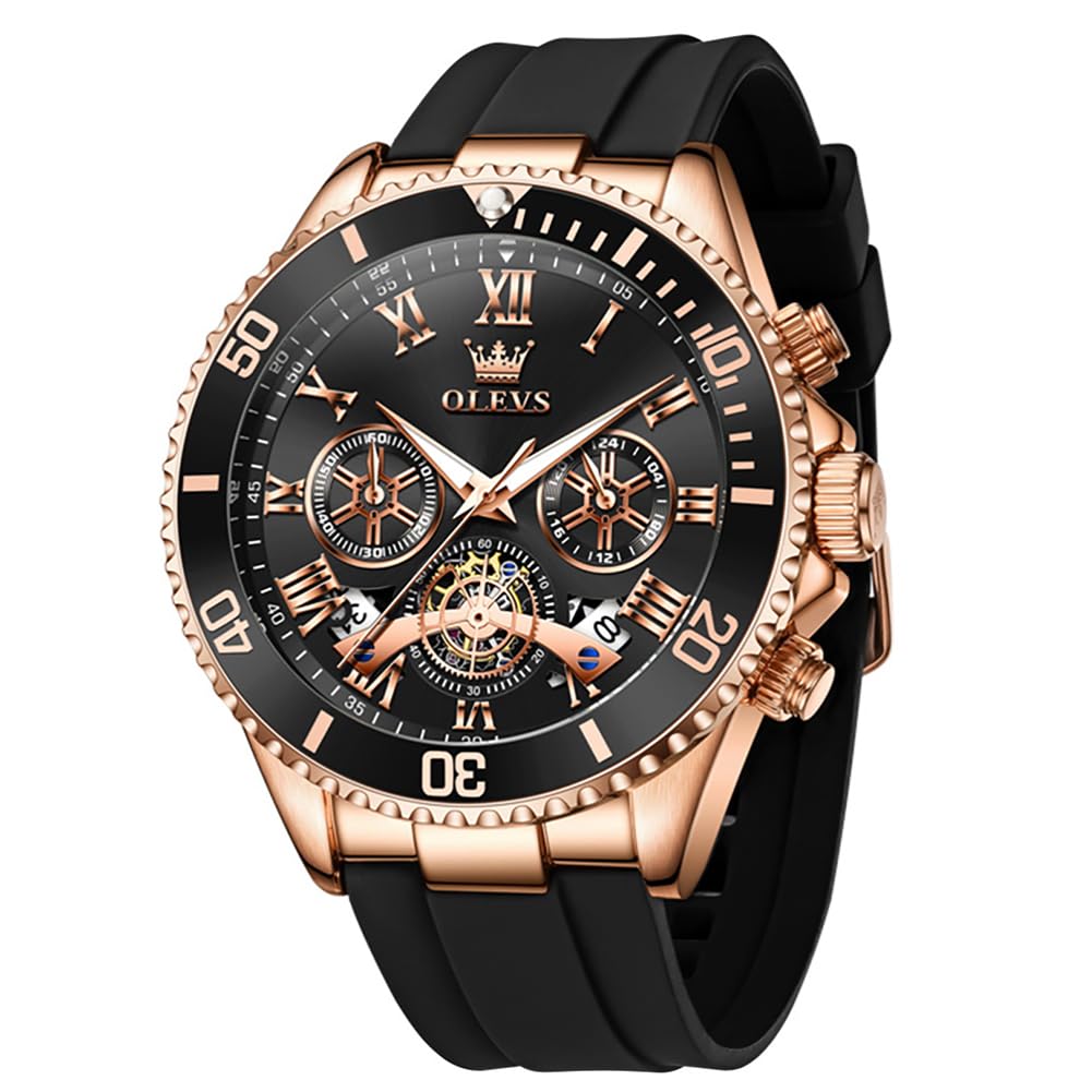 OLEVS Men Waterproof Luminous Automatic Date Minimalist Analog Quartz Watch