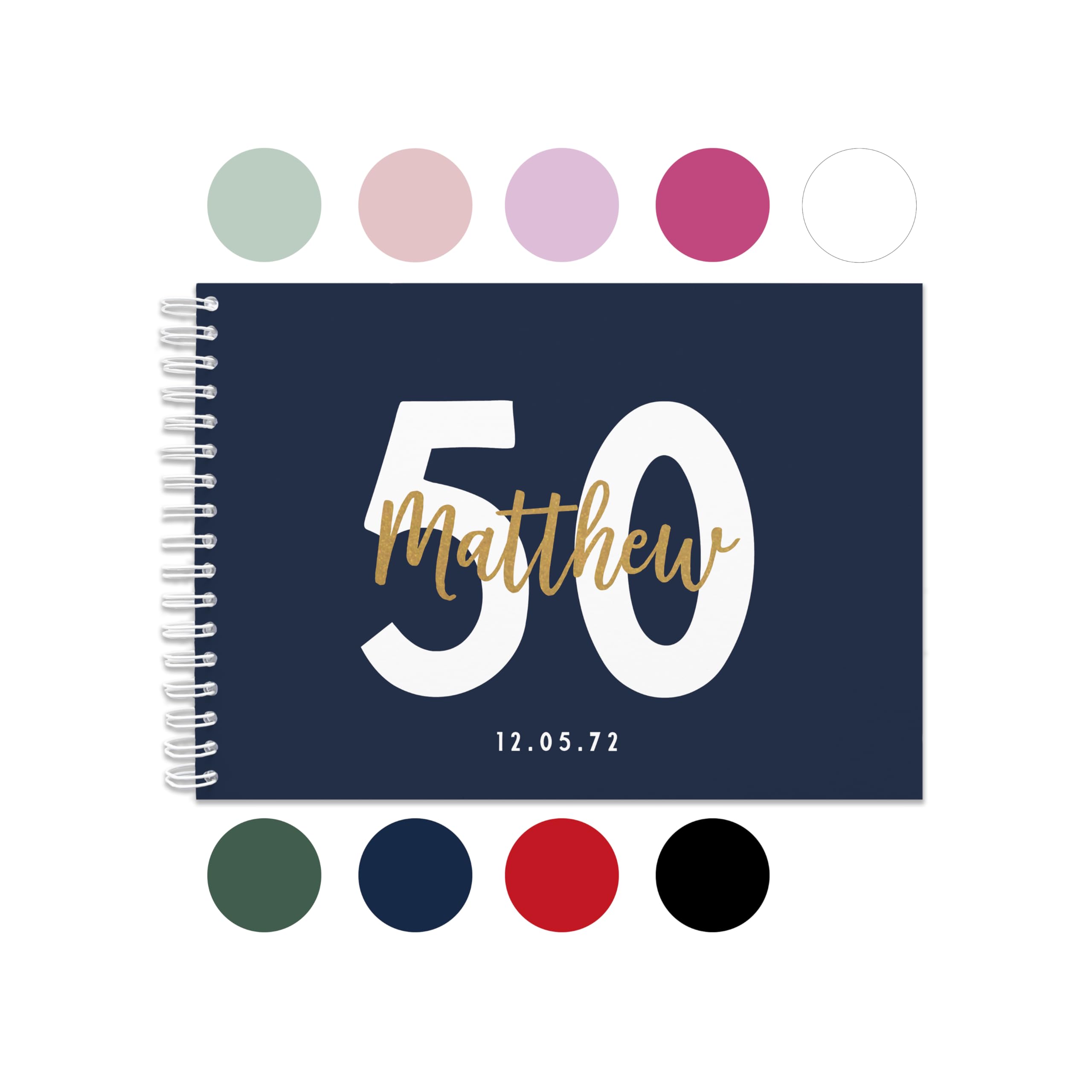 Personalised birthday guestbook | signing birthday guest book scrapbook notebook