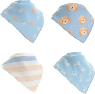 Bandana Dribble Bibs - Cotton Front Baby Bibs Newborn to 24 Months