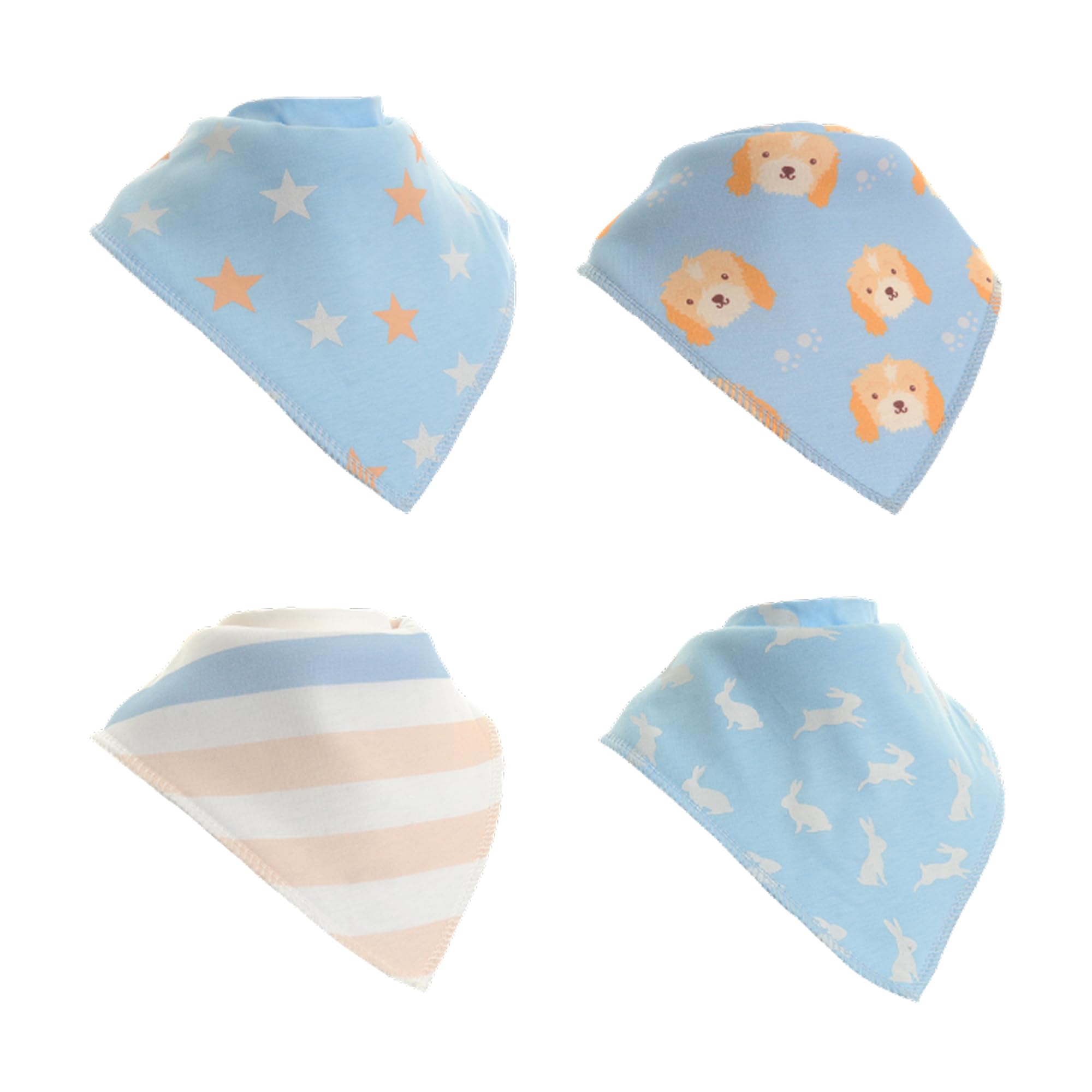 Bandana Dribble Bibs - Cotton Front Baby Bibs Newborn to 24 Months