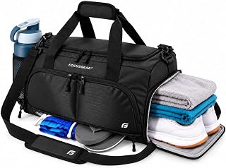 Ultimate Gym Bag 2.0: The Durable Crowdsource Designed Duffel Bag with 10 Optimal Compartments Including Water Resistant Pouch
