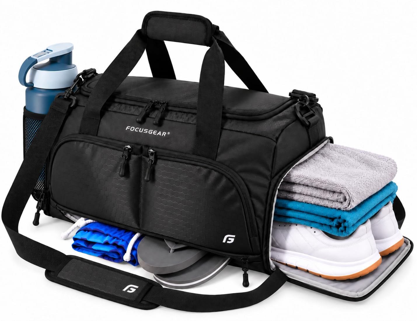 Ultimate Gym Bag 2.0: The Durable Crowdsource Designed Duffel Bag with 10 Optima