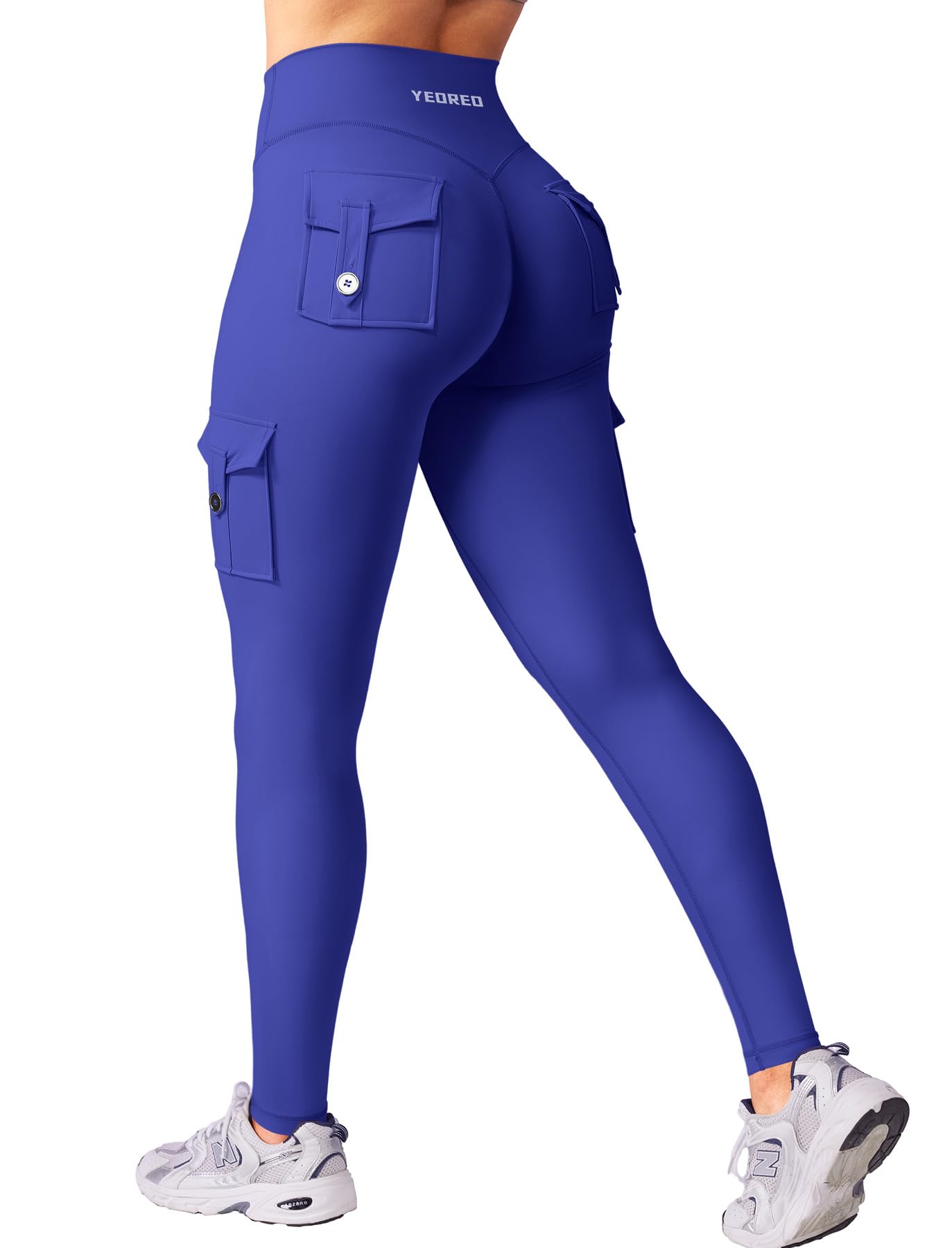 YEOREO Workout Cargo Leggings with Pockets for Women, Hedda Compression Leggings