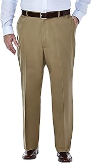 Haggar Mens Non Iron Expandable Plain Front Trousers