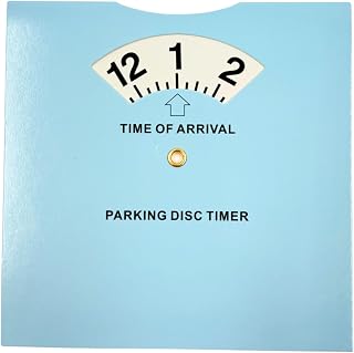 Parking Timer Disc - Clock Dial Permitted Disabled Parking for Cars, Vans and Bikes Displays Arrival Time for Double Yellows and Wheelchair Bays (1 Replacement Clock)