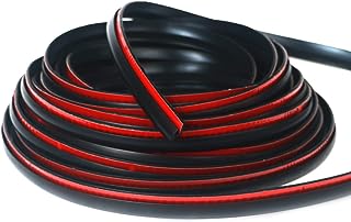 sdano Fender Flares Edge Trim, Fender Flare Rubber Seal for Car and Truck Wheel Wells, Rubber Gasket for Fender Flares Universal, Bonds w/Automotive-Grade Adhesive Tape, T-Style, 30’ Length