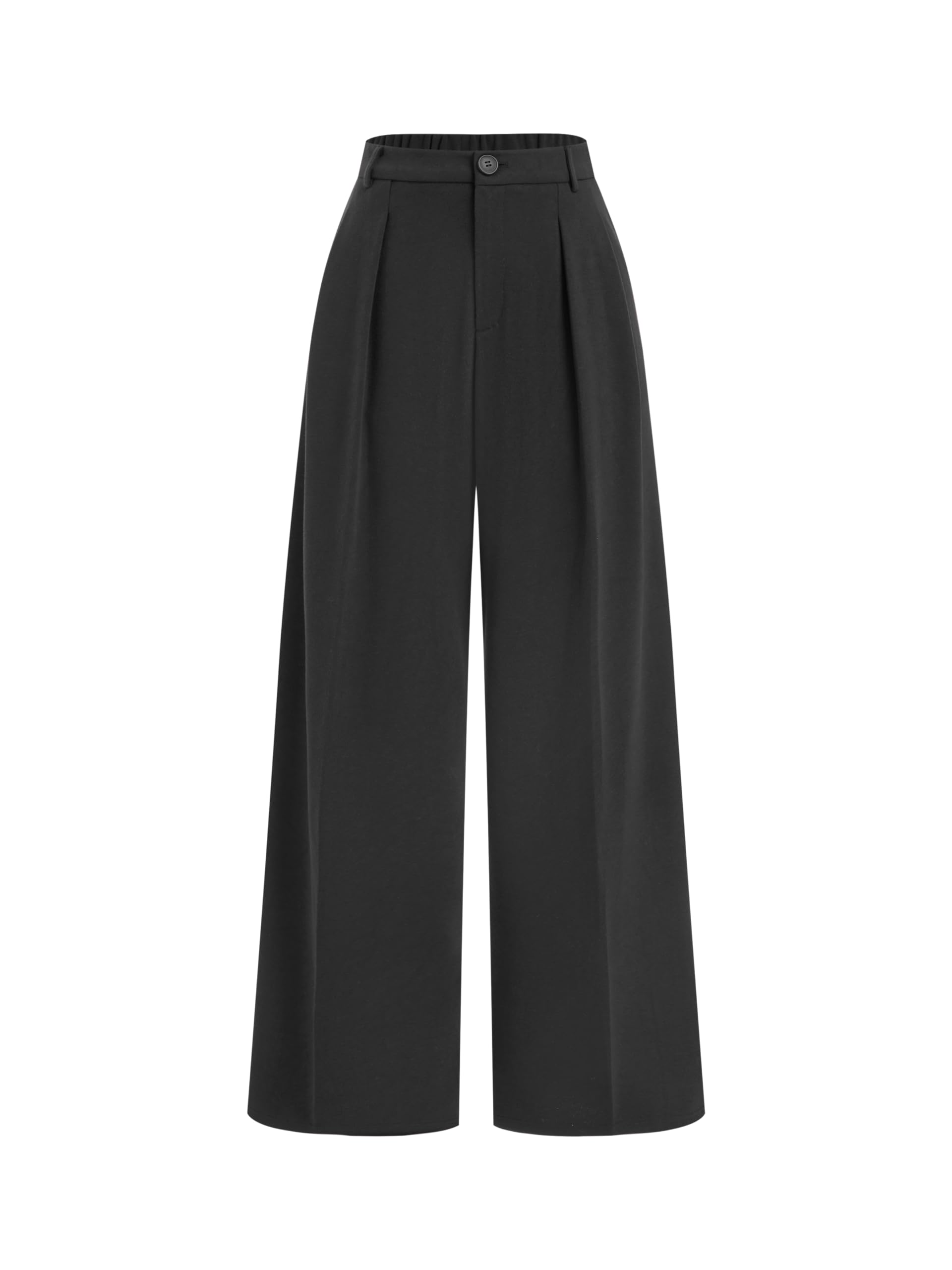 CIDER Plaid Wide Leg Pants for Women with Pockets Mid Waist Checkered Pants Busi