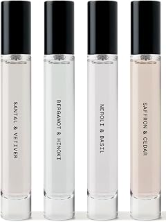 Salt &amp; Stone Body Mist Discovery Set, 4 Mini Fragrance Sprays, 0.34 oz Each | Lightweight Mist, Mini Sampler Set for Gifting &amp; Travel, Gender Neutral Fragrance, Glycerin &amp; Red Algae, Vegan, Paraben-Free