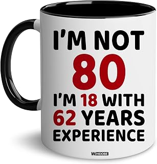 WHIDOBE 80th Birthday Gifts For Men, Women - Gift For 80 Year Old - 80th Gifts For Grandma, Grandpa - 1946 Birthday Gift For Mom, Dad - 80 Years Old Birthday Gifts Mug