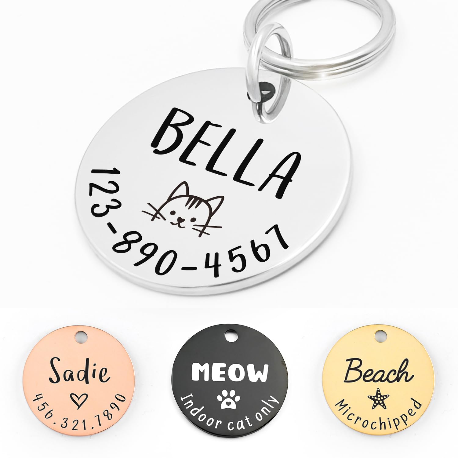 Personalized Lovely Symbols Dog Tags and Cat Tags Custom Engraved Stainless Stee