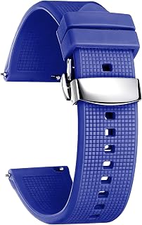 BINLUN Quick Release Silicone Watch Straps for Watches Rubber Men and Women 18mm 19mm 20mm 21mm 22mm 24mm Rubber Smart Watch Replacement Strap with 8 Colors