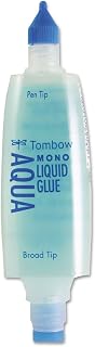 Tombow 52180 MONO Aqua Liquid Glue, 1.69 Ounce, 1-Pack. Dual Tip Dispenser for Precise to Full Coverage Application that Dries Clear.