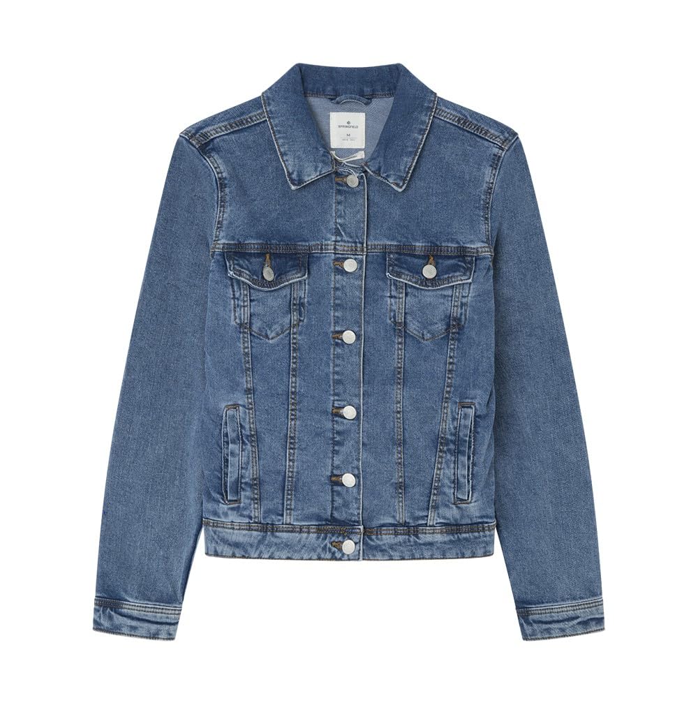 SPRINGFIELD Basic Denim Jacket Women's Cotton Denim Jacket (Pack of 1)