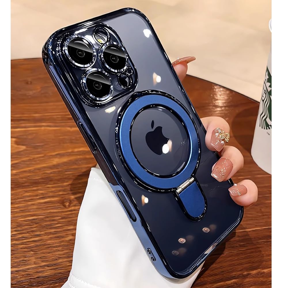 Magnetic Ring Case for iPhone 16 Pro Max Case Kickstand Compatible with MagSafe 