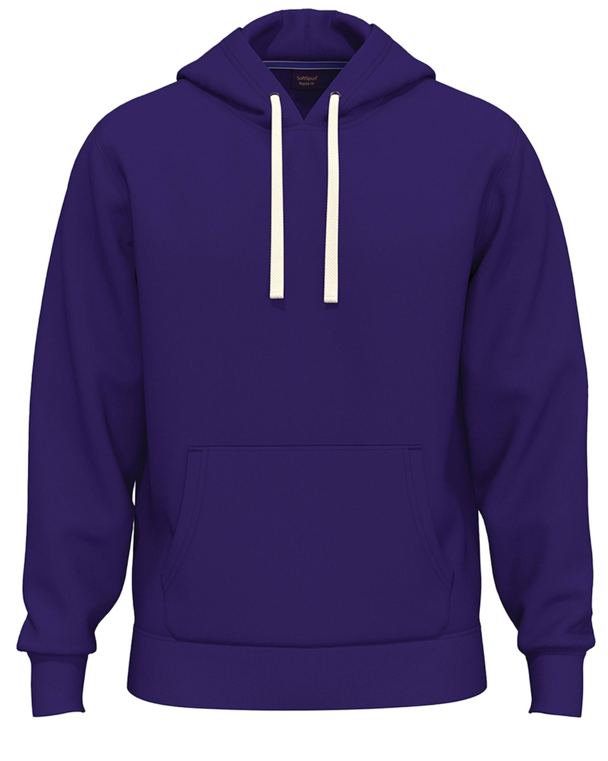 SoftSpun Men's Hoodies | 100% Original Plain Cotton Fleece Hoodies
